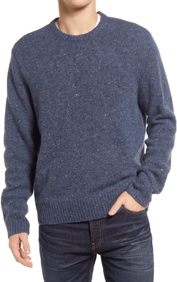 Mfasica Mens Knitwear Striped Stitching Crewneck Pullover Fall & Winter Sweaters 