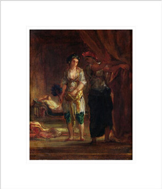 Astoria Grand Interior of a Harem in Oran by Eugène Delacroix -Framed Giclee Print