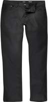 Thumbnail for your product : River Island Mens Black wash Dean straight jeans