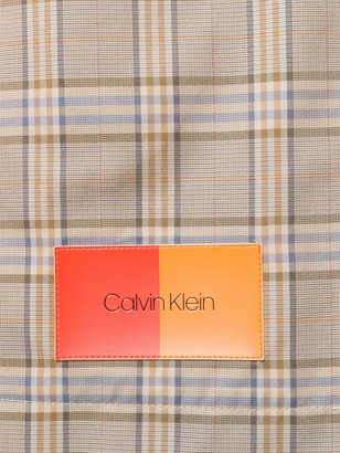 Calvin Klein Patched Glen Check Coat
