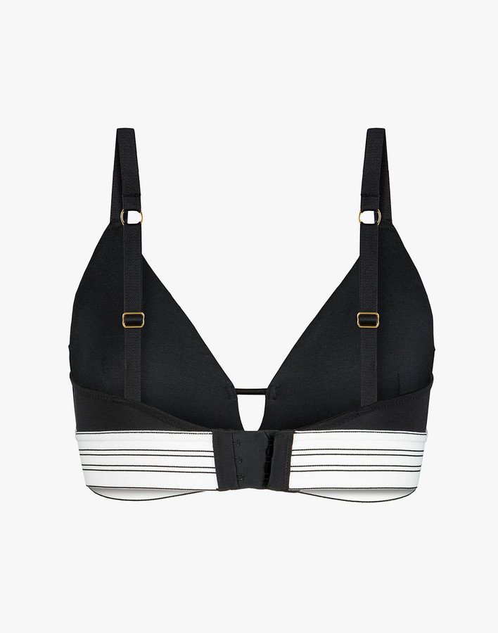 black and white striped bralette