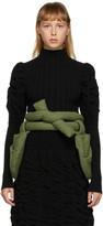 Thumbnail for your product : Paula Canovas Del Vas Green Wool Pocket Belt