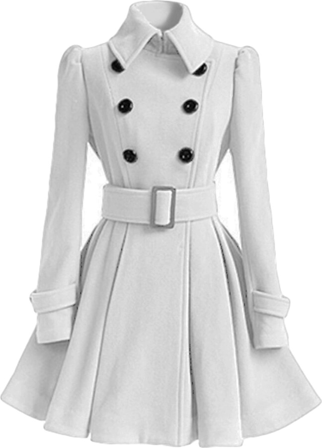 Generic Ladies Winter Long Trench Coats for Women with Button and Belt