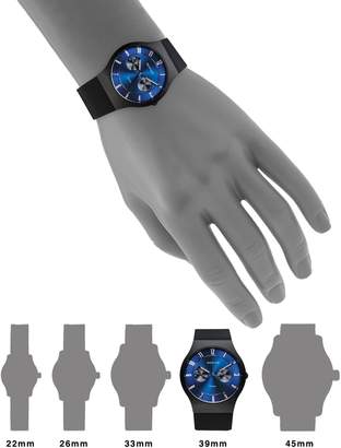 Black Classic Stainless Steel Multi-Function Bracelet Watch