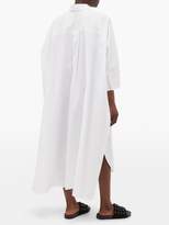 Thumbnail for your product : Joseph Dania Satin-pleat Cotton-poplin Shirtdress - Womens - Beige White