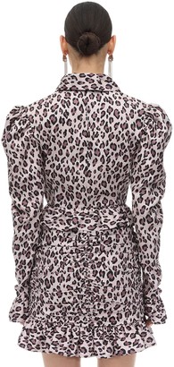 MARIANNA SENCHINA Leopard Print Taffeta Shirt
