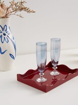 Thumbnail for your product : THE LACQUER COMPANY X Rita Konig Belle Rives Small Lacquer Tray - Red