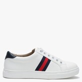 Thumbnail for your product : DF By DANIEL Striper White Three Stripe Lace Up Trainers