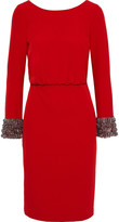 Thumbnail for your product : Badgley Mischka Embellished Gathered Stretch-crepe Dress