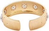 Thumbnail for your product : Buccellati Diamond floral 18k yellow gold cuff