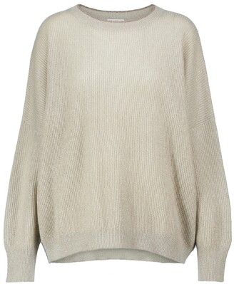 Brunello Cucinelli Metallic mohair-blend sweater