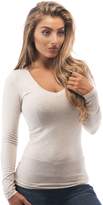 Thumbnail for your product : Hollywood Star Fashion Women's Long Sleeve V-Neck Tee Tank Top Shirt