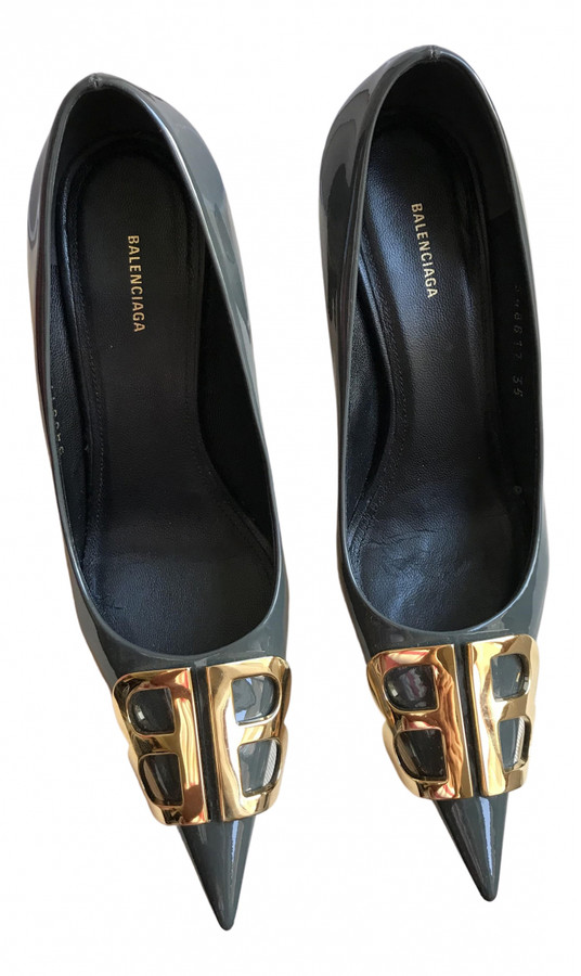 balenciaga green heels