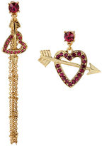 Thumbnail for your product : Betsey Johnson Crystallized Heart and Arrow Mismatch Earrings