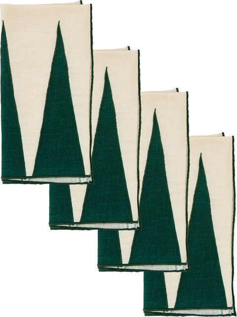 Misette Backgammon Embroidered Linen Napkin (Set of 4)
