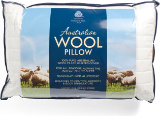 Pure Australian Wool Blend Year Round Pillow | Polyester/Cotton/Wool