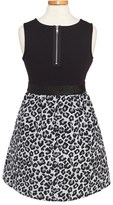 Thumbnail for your product : Jessica Simpson 'Brie' Leopard Tank Dress (Big Girls)