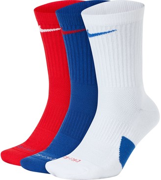 red white and blue basketball socks