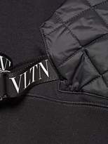Thumbnail for your product : Valentino Mixed Media Logo Tape Hoodie