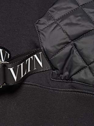 Valentino Mixed Media Logo Tape Hoodie