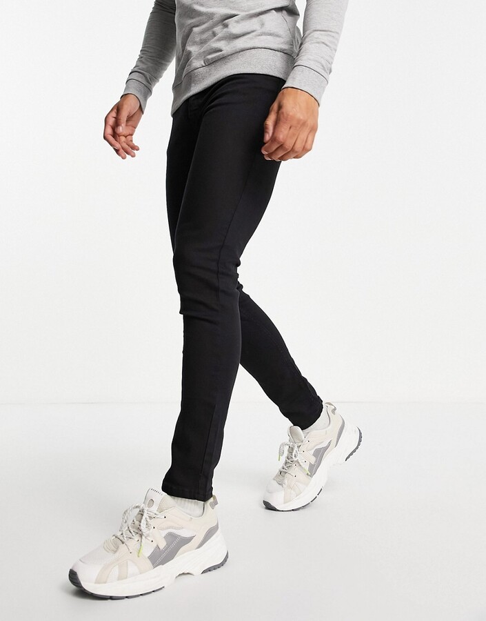 New Look skinny jeans in black - ShopStyle