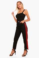 Thumbnail for your product : boohoo Sports Stripe Mom Jeans