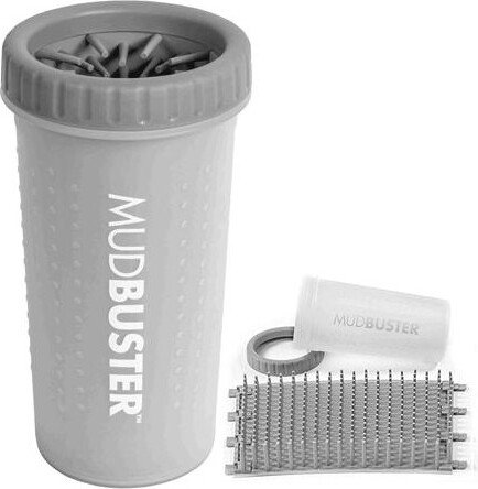 Dexas DexasLiddedMudBusterPortableDogPawCleaner-MediumwithLid(LightGray)