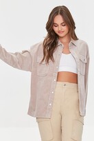 Thumbnail for your product : Forever 21 Corduroy Button-Front Shacket