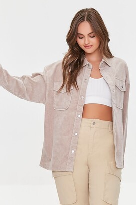 Forever 21 Corduroy Button-Front Shacket