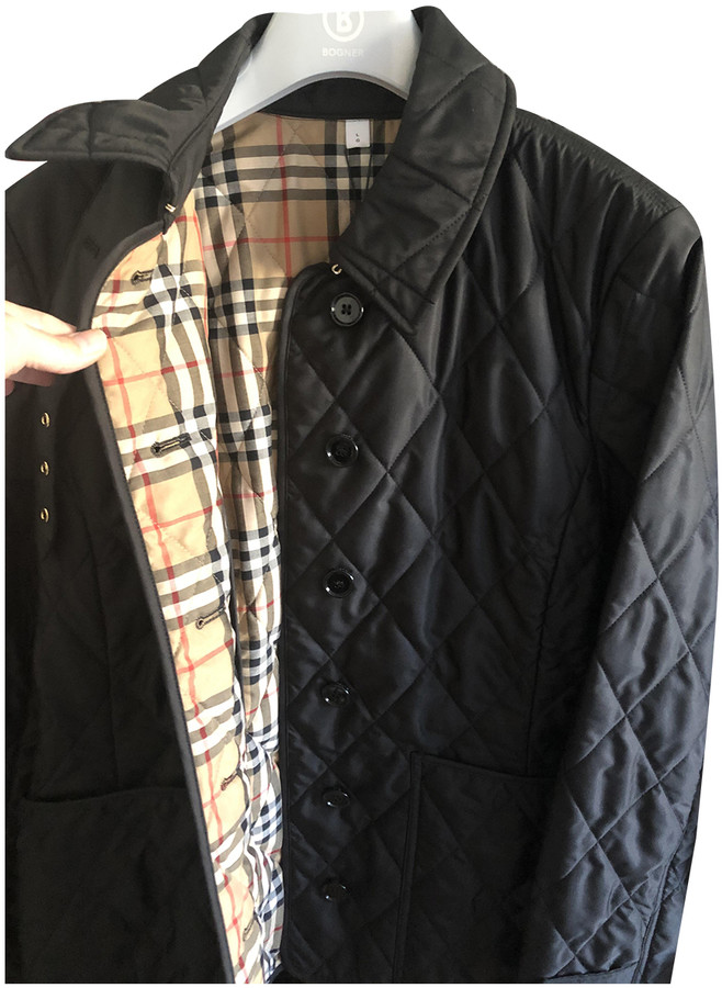 Burberry Black Cotton Jackets - ShopStyle