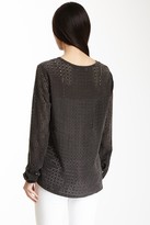 Thumbnail for your product : Equipment Liam Long Sleeve Lasercut Silk Tee