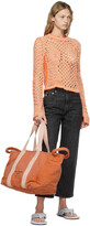 Thumbnail for your product : Acne Studios Orange & White Fishnet Tunic Pullover