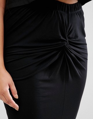 ASOS Curve CURVE Pencil Skirt with Knot Detail