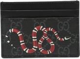 Thumbnail for your product : Gucci Kingsnake-print leather card holder