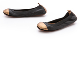 Thumbnail for your product : Yosi Samra Samantha Metallic Cap Toe Flats