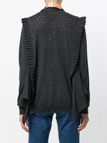 Thumbnail for your product : I'M Isola Marras frill detail V-neck cardigan