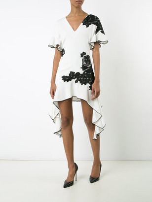 Jonathan Simkhai contrast lace flutter dress