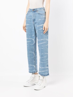 AAPE BY *A BATHING APE® Tie-Dyed Straight-Leg Jeans