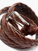Thumbnail for your product : Brunello Cucinelli Woven Leather Belt - Brown