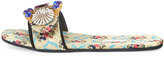 Thumbnail for your product : Miu Miu Mogador Anemone Slide Sandal, Turchese