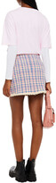 Thumbnail for your product : Marc Jacobs Frayed Checked Cotton-tweed Mini Skirt