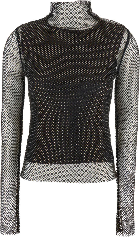 Sportmax Gerarda fishnet long-sleeve top