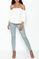 Thumbnail for your product : Blu Pepper Ruched Sleeve Top