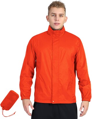 Outdoor Ventures Mens Lightweight Raincoat Packable Rain Jacket Waterproof Raincoat with Hood Active Outdoor Windbreaker