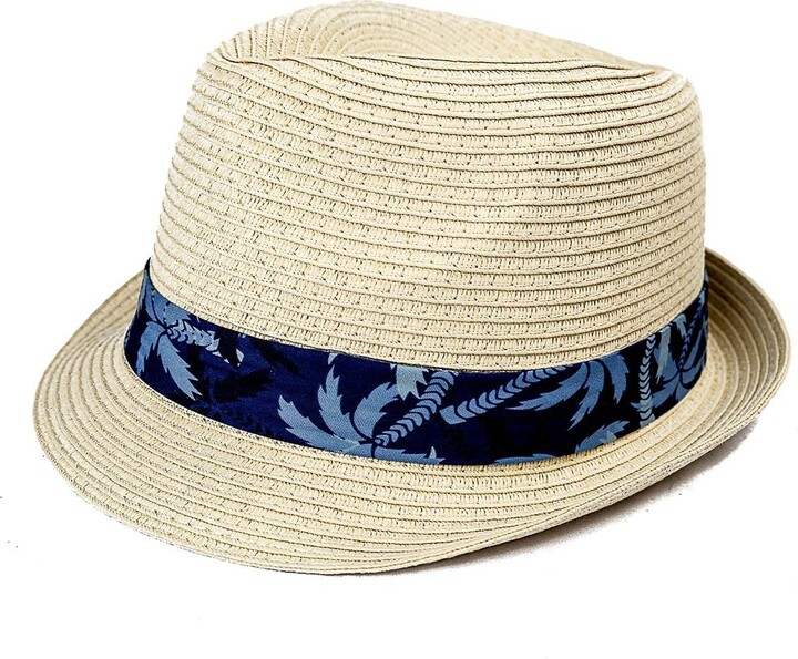 Woodland Leather Panama Fedora Trilby Straw Sun Hats for Men ShopStyle