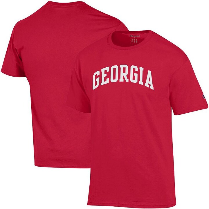 Men's Champion Red Georgia Bulldogs Basic Arch T-Shirt