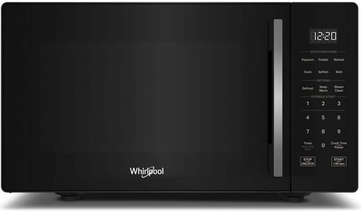 19 in. Electric Countertop Microwave in Black with 0.9 cu. ft. Capacity