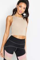 Thumbnail for your product : boohoo Fit Premium Lace Up Back Crop Top