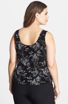 Thumbnail for your product : Alex Evenings Print Sequin Twinset (Plus Size)