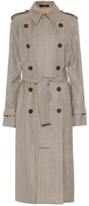 Rokh Houndstooth wool trench coat